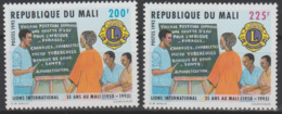 Mali 1993 Mi. 1189-1190 Lion's Lions Club International 35 Years 35 Ans Jahre - Rotary, Lions Club