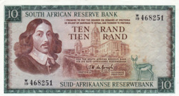 SOUTH AFRICA 10 RAND ND (1975) EXF-AU REPLACEMENT PREFIX "W" P-113c RARE NOTE "Free Shipping Via Registered Air Mail" - Suráfrica