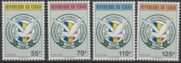 Tchad Chad Tschad 1993 Mi. 1231 - 1234 Conférence Nationale Souveraine Freiheitstaube Colombe Paix Dove Oiseau Bird - Pigeons & Columbiformes