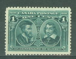 Canada: 1908   Quebec Tercentenary    SG189    1c      MH - Nuovi