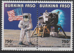 Burkina Faso 1994 Mi. 1316 - 1317 Espace Space Raumfahrt Premier Homme Sur La Lune First Man On Moon Mondlandung - Africa