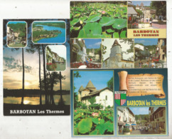 Cp, 32,  BARBOTAN LES THERMES ,multi Vues , Voyagées , LOT DE 3 CARTES POSTALES - Barbotan