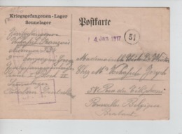 PR7446/ CP PDG-POW-KFS Camp De Paderborn 31/12/1916 Censure Du Camp > BXL - Prisonniers