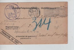 PR7448/ CP PDG-POW-KFS Interné C.BXL 1917 > Cassel(Kassel) Censure Geprüft - Prisonniers