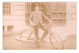Carte Photo Cycliste Vélo Bicyclette 1910 - Other & Unclassified