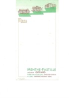 MENU * LIQUEUR GIFFARD - MENTHE - PASTILLE - Menú