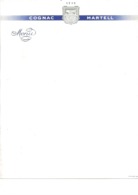 LOT DE 10 MENUS  21 X 27  - RECTO-VERSO - COGNAC MARTELL - Menu