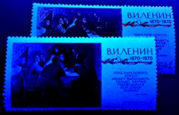 Russia 1970 V Lenin,Marxist Gathering,Mi.3718 X2,MNH Paper Variety ERROR - Plaatfouten & Curiosa