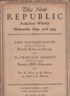 GIORNALI RIVISTA THE NEW REPUBLIC PUBLISHED WEEKLY 1923 - Autres & Non Classés