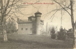 5580 "TORINO-CASTELLO MEDIOEVALE"-CARTOLINA POSTALE ORIGINALE  SPEDITA 1910 - Castello Del Valentino