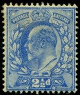 UK 1902 King Edward VII,Definitives,2 1/2 P,Mi.107,MLH,CV=$17 - Nuovi