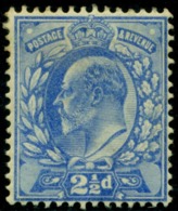 UK 1902 King Edward VII,Definitives,2 1/2 P,Mi.107,MLH,CV=$17 - Neufs