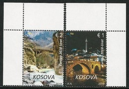 KOSOVO/ KOSOVA-REPUBLIC - EUROPA 2018 -TEMA ANUAL - "PUENTES.- BRIDGES - BRÜCKEN - PONTS" - SERIE 2 V. - 2018