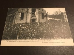 Lebbeke - Luisterrijke Jubelfeesten Stoet 28 Mei 1908 - Climan-Ruyssers - Menigte Dorpplaats - Lebbeke