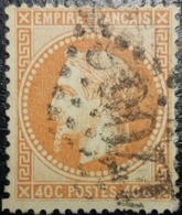 FRANCE Y&T N°31b Napoléon 40c Orange Vif. Oblitéré Losange GC N°1706 Granville - 1863-1870 Napoléon III Lauré