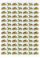 Turkmenistan 2016, Fauna, Horses Akhalteke, Big Sheet Of 91v - Turkmenistán