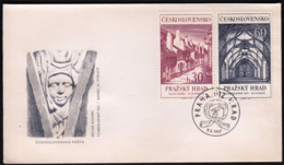 Delcampe - Czechoslovakia Prague 1967 / Golden Street, St. Wenceslas' Hall - FDC