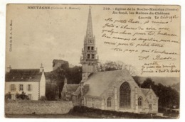 Cpa N° 759 Eglise De LA ROCHE MAURICE Au Fond Les Ruines Du Château - La Roche-Maurice