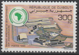 Djibouti Dschibuti 1995 Mi. 618 Banque Africaine De Développement 30e Anniversaire Karte Map Carte - Gibuti (1977-...)