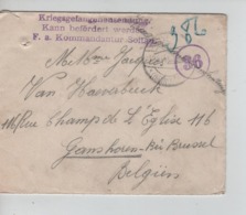 PR7455/ Lettre PDG-POW-KFS Camp De Soltau C.Soltau 1915 Censure Soltau > Ganshoren C.Jette - Prisoners