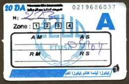 1 Ticket Transport Algeria Bus Algiers Alger - Biglietto Dell'autobus - 1 Billete Autobús - 1 Busticket Tickets - World