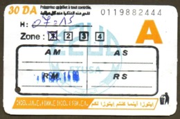 1 Ticket Transport Algeria Bus Algiers Alger - Biglietto Dell'autobus - 1 Billete Autobús - 1 Busticket Tickets (Normal) - Monde