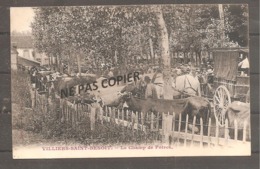 VILLIERS SAINT BENOIT   Le Champ De Foire    Vaches   Oblit 1906 - Other & Unclassified