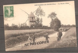 Le Moulin  Alidor    Enfants   Vache    1913 - Crevecoeur Le Grand
