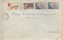 MADAGASCAR - 1943 - FRANCE LIBRE - DALLAY 266X2 RARE Sur LETTRE RECO De TAMATAVE => TANANARIVE - Briefe U. Dokumente
