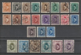 Egypt - 1927-27 - ( King Fouad - The Second Portrait Issue ) - Used With Shades - Usati