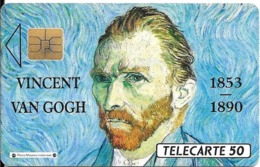 CARTE-PUBLIC-1990-50U-F113A-SO3-VAN GOGH-UTILISE-V°N° Lasers A 06065??/Pe308012m/m-TBE - 1990