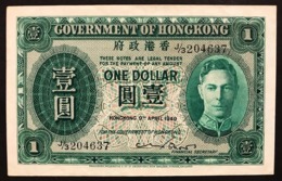 HONG KONG 1 DOLLAR 1949 GEORGE VI Pick#324 LOTTO 2959 - Hongkong