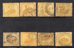 Y1144 - WESTERN AUSTRALIA , 2 Penny Usato : 8 Valori Con Annulli Diversi (2380A) - Used Stamps