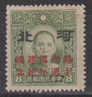 JAPANESE OCCUPATION OF CHINA 1942 - North China HOPEI OVERPRINT 10th ANNIVERSARY OF MANCHUKUO MH* - 1941-45 Northern China