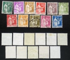 N° 280-289 Série PAIX Complète Oblit TB Cote 12€ - 1932-39 Frieden