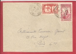 Y&T N°106+ CONSTANTINE Vers FRANCE  1936 2 SCANS - Briefe U. Dokumente