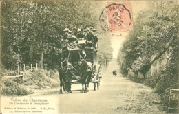 78 CHEVREUSE ATTELAGE DE CHEVAUX POUR ALLER A DAMPIERRE CERTAINS VONT A PIEDS - Chevreuse