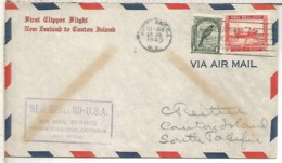 NUEVA ZELANDA CC PRIMER VUELO NEW ZEALAND USA 1940 VIA NEW CALEDONIA CANTON IS HAWAI - Airmail