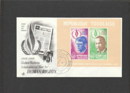 Martin Luther King - FDC République Togolaise - 1968 - Lomé - Togo - Robert F. Kennedy - Martin Luther King