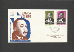 Martin Luther King - FDC Samoa 1968 - Prix Nobel De La Paix - Martin Luther King