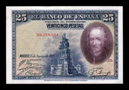 España Spain 25 Pesetas C. De La Barca 1928 Pick 74b Serie B EBC XF - 1-2-5-25 Peseten