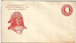 ESTADOS UNIDOS ENTERO POSTAL NAVAJO REIBE 115 SANTA CLARA CALIFORNIA NATIVO - American Indians