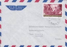 Rwanda Air Mail KIGALI 1969 Cover Brief Schweizerische Bankgesellschaft BERN Suisse Gemälde Painting Cavaliere Calabrese - Other & Unclassified