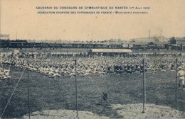 1909 FRANCIA - NANTES , T.P. NO CIRCULADA ,  CONCOURS DE GYMNASTIQUE , GIMNASIA , GYMNASTICS - Gymnastik