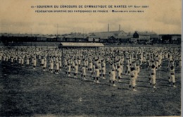 1909 FRANCIA - NANTES , T.P. NO CIRCULADA ,  CONCOURS DE GYMNASTIQUE , GIMNASIA , GYMNASTICS - Gymnastik