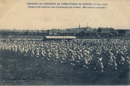 1909 FRANCIA - NANTES , T.P. NO CIRCULADA ,  CONCOURS DE GYMNASTIQUE , GIMNASIA , GYMNASTICS - Gimnasia