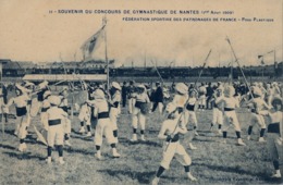 1909 FRANCIA - NANTES , T.P. NO CIRCULADA ,  CONCOURS DE GYMNASTIQUE , GIMNASIA , GYMNASTICS - Gymnastique