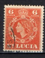 ST. LUCIA - 1953 - EFFIGIE DELLA REGINA ELISABETTA II - USATO - St.Lucia (...-1978)