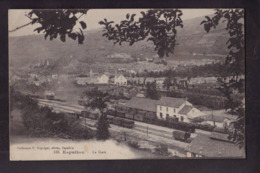 CPA Aveyron 12 Espalion La Gare Chemin De Fer Train écrite - Espalion