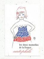 Cp,illustrateur,signée Albert Thinlot, Les Deux Mamelles De La France Cartophile ,voyagée 1984 - Thinlot, Albert